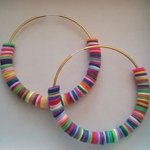 2" Gold Plated Hoop Earrings